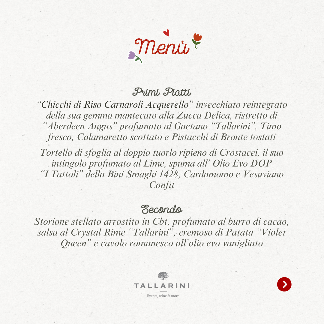 Cena di San Valentino per 2 persone