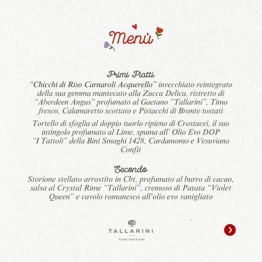 Cena di San Valentino per 2 persone